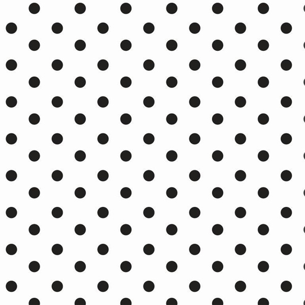 COTONE 2 x 50 x 150 NERO puntini nero su bianco 