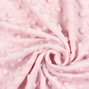 Scampolo Tessuto Minky Dot rosa chiaro pile