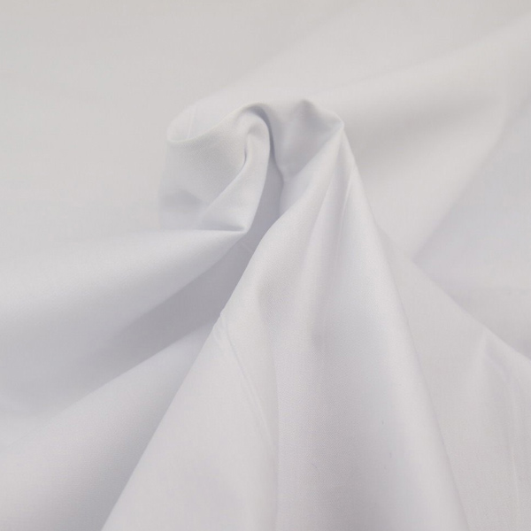 02. Bianco-Naturale migliore OEKO-Tex qualità Tessuto da 50 cm Tessuto al metro Sophie in 100% cotone tinta unita